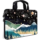 AMARY14 15 15.4 15.6 inch Laptop Handle Bag Computer Protect Case Pouch Holder Notebook Sleeve Neoprene Cover (Mountains Galaxy)
