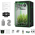 VIVOSUN GIY 4x4 ft. Grow Tent Complete System, Grow Tent Kit Complete with 6 Inch Inline Fan Package, 2 x 200W LED Grow Light, Temperature Humidity Monitor, Netting, Grow Bags, Pruning Shear and Timer