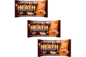 Heath English Toffee Bits Baking Chips - Pack of 3 - Smiling Sweets - Delicious Additions to Any Treat - Great for Sharing with Friends and Family - Tasty Bits