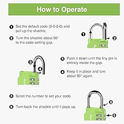 Puroma 2 Pack Combination Lock for Locker 4 Digit