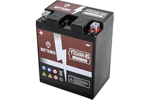 Battanux YTX14AH-BS Battery & Motorcycle Battery, Sealed SLA/AGM 12V12Ah ATV/UTV/Snowmoble/Motor bike Battery Maintenance Free & No tools for installation & Advanced Technology & Environmental