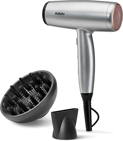 BaByliss Cosmos Compact Lightweight Hair Dryer 2100W Silver D580DU
