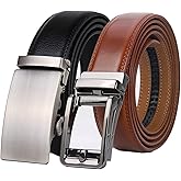 Lavemi Men's Real Leather Ratchet Dress Casual Belt, Cut to Exact Fit,Elegant Gift Box