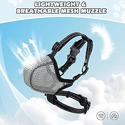 Dog Muzzle,Mesh Soft Muzzle for Small Medium Large