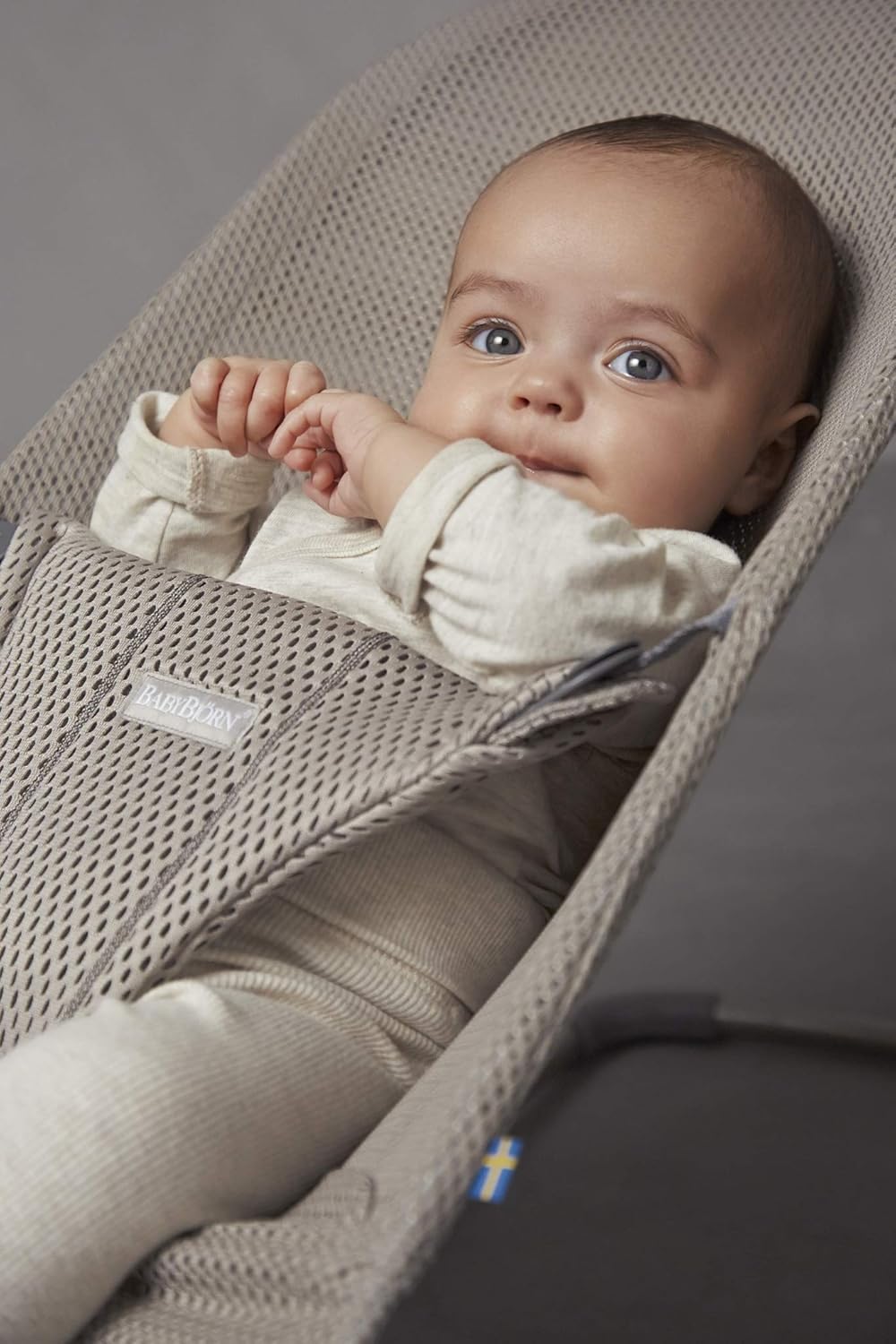 baby bjorn bouncer grey mesh