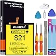 MAXBEAR Galaxy S21 Battery, (Upgraded) 4500mAh 3.85V Li-Polymer Replacement Battery EB-BG991ABY for Samsung Galaxy S21 SM-G991U1 with Repair Tool Kit