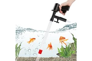 Luxbird Aquarium Gravel Cleaner New Quick Water Changer with Air-Pressure Button Freshwater Fish Tank Sand Cleaner Kit Long Nozzle Water Hose Controller Clamp for Aquarium Cleaning Gravel and Sand