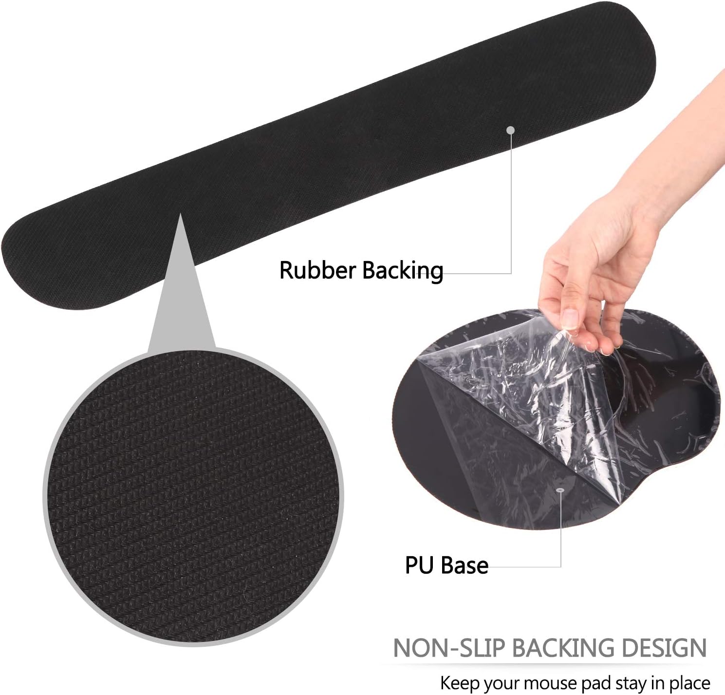 HAOCOO Ergonomic Keyboard Wrist Rest Pad and Mouse Pad Wrist Support Set with Non-Slip Backing Memory Form-Filled, Easy-Typing and Pain Relief for Gaming Office Computer Laptop (Turquoise Marble) : Office Products