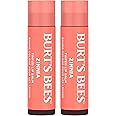 Burt's Bees Lip Tint Balm with Long Lasting 2 in 1 Duo Tinted Balm Formula, Color Infused with Deeply Hydrating Shea Butter for a Natural Looking Buildable Finish, Raspberry Zinnia (2-Pack)