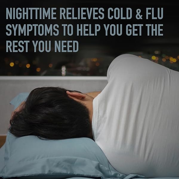 GOODSENSE NIGHTTIME COLD AND FLU LIQUID MEDICINE, 6 HOUR RELIEF OF FEVER, SORE THROAT, SNEEZING, RUNNY NOSE, COUGH, ORIGINAL FLAVOR