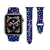 Colorful Dog Paw Prints Watch Band Compatible with
