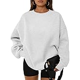 WYNNQUE Oversized Sweatshirts For Women Crewneck Fleece Pullover Comfy Hoodies Fall Outfits Fashion 2026 Winter Clothes