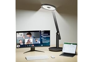 Honeywell Desk Lamps for Home Office, H6 Sunturalux™ Eye-Caring Led Desk Light, 800LM Dimmable Table Lamp with Timer, Touch C