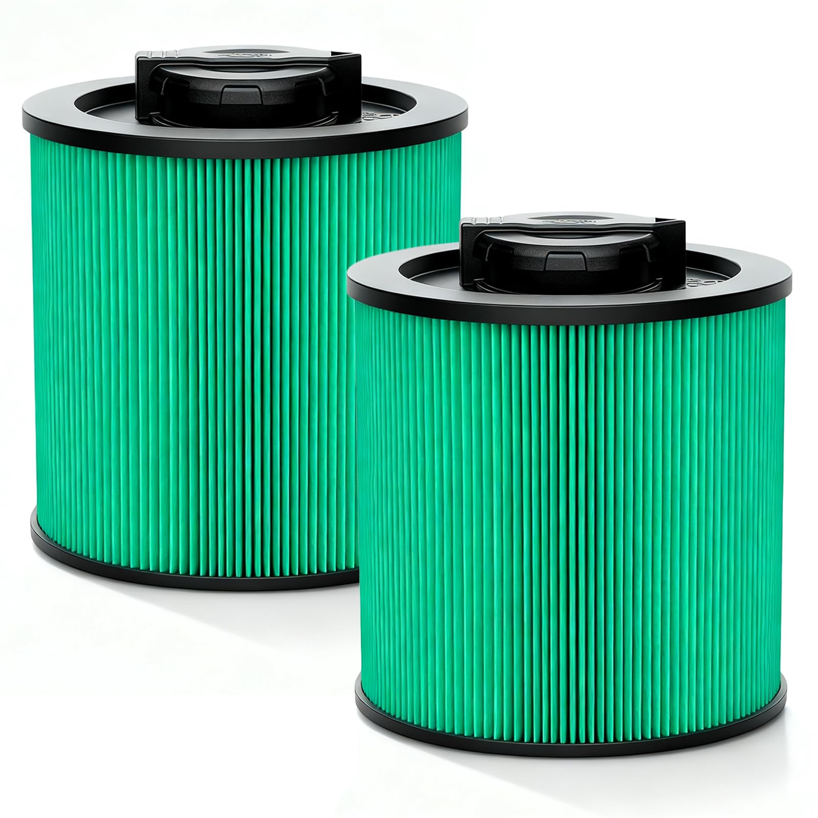 Photo 1 of 2-Pack DXVC6914 HEPA Filter Compatible – Fit for 6-16 Gallon Wet/Dry Vacs – Replaces DXV06P, DXV09P, DXV10P, DXV10PL, DXV10SA, DXV12P, DXV14P, DXV16P