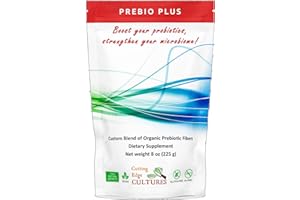 Cutting Edge Cultures Prebio Plus Prebiotic Fiber Powder Best Custom Blend of Organic Prebiotic Fibers Dietary Supplement 8 oz