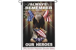 NASIAN Memorial Day Patriotic Garden Flags for Outside 12x18 Inch 3Ply Double Sided 4th of July Independence Veterans Day Flag Outdoor House Yard Holiday Decorations Sign Flag