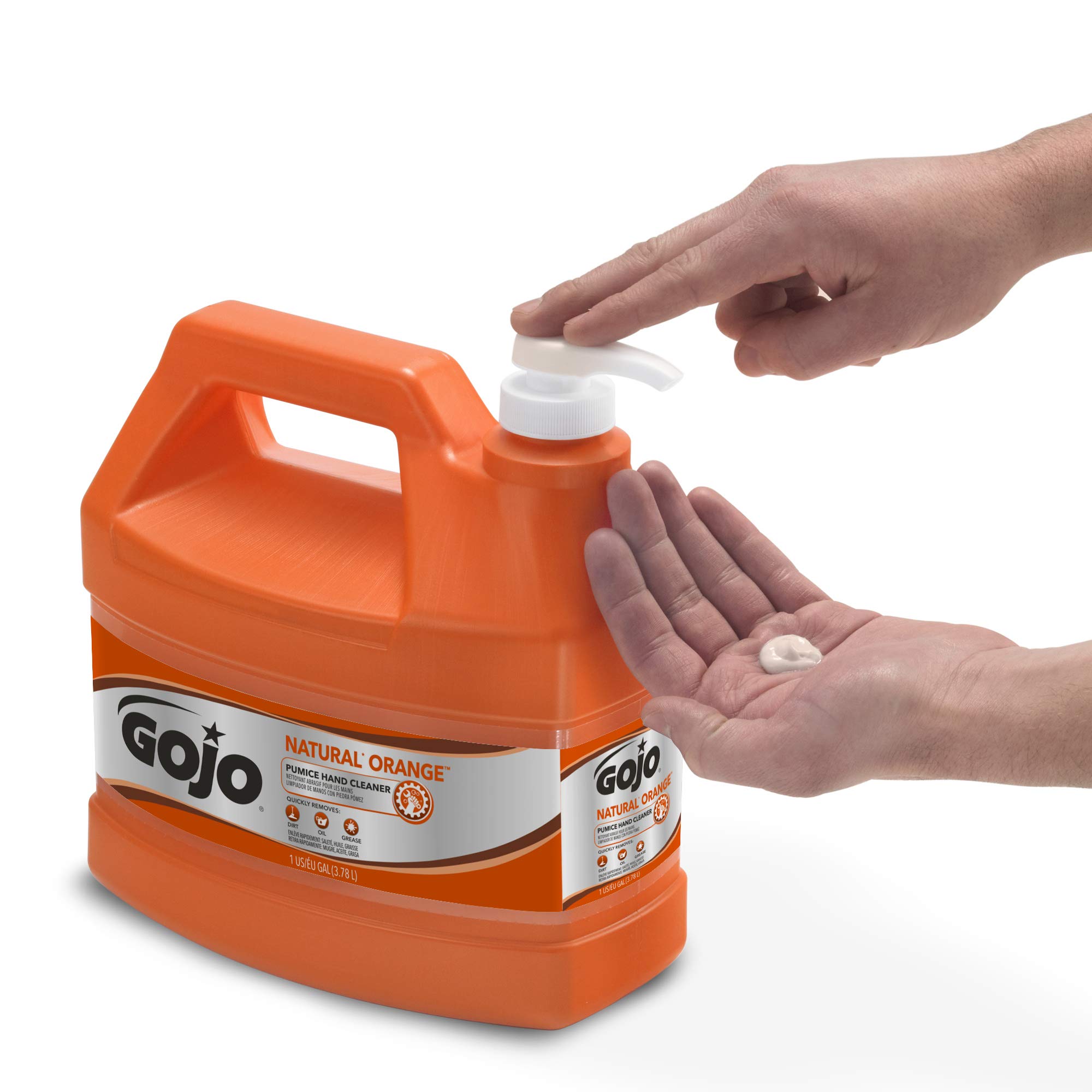 Gojo Natural Orange Pumice Industrial Hand Cleaner, 1 Gallon Quick