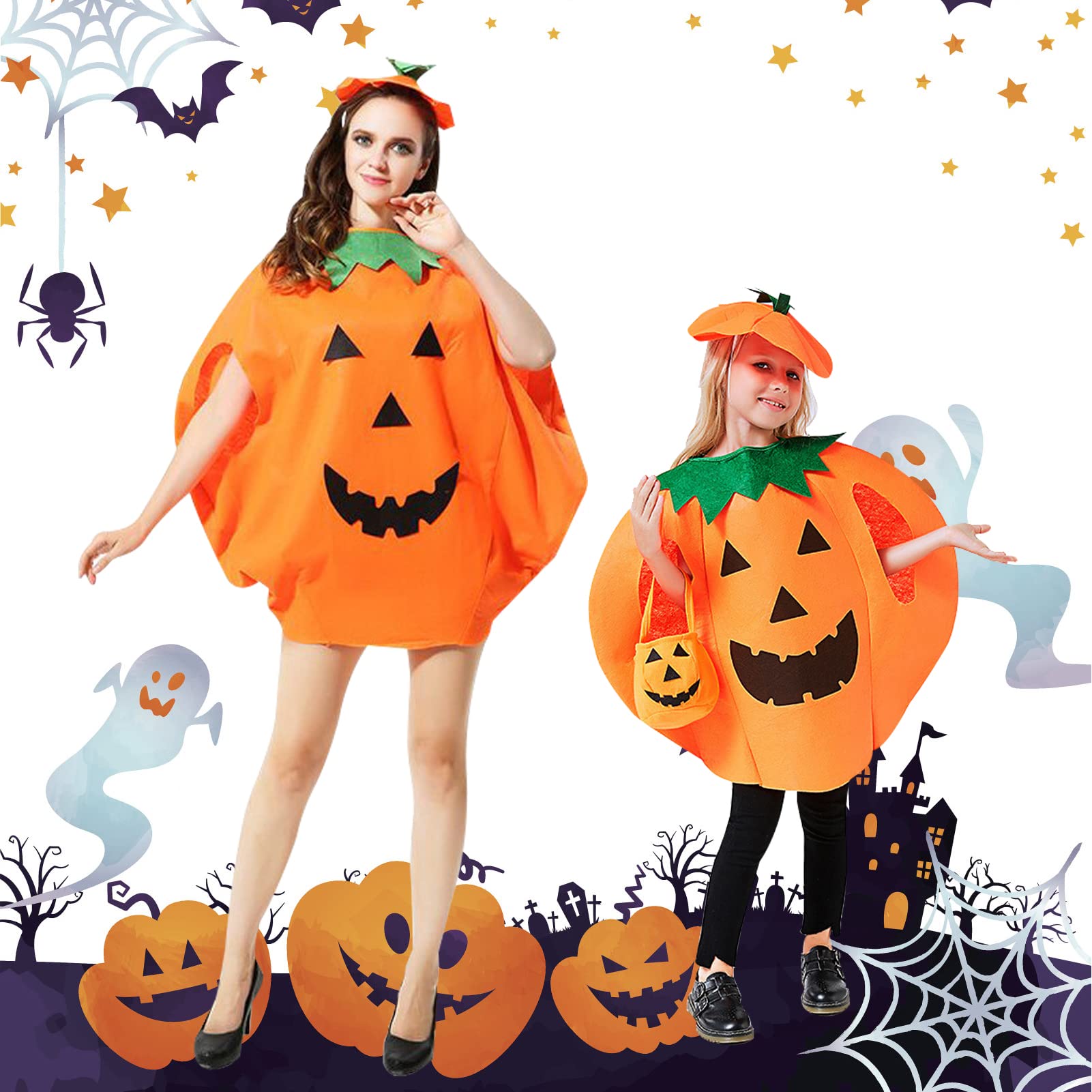 Huarsion Halloween Pumpkin Costume Pumpkin Costume Halloween Costume Pumpkin Halloween Costume for Halloween Party Cosplay Children/Adults