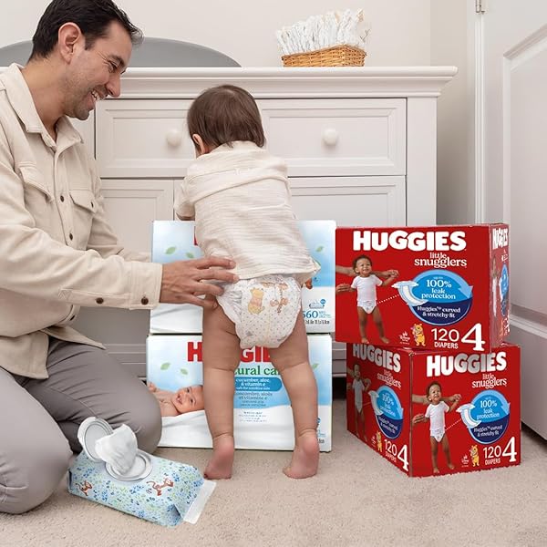 HUGGIES NATURAL CARE CUCUMBER, ALOE AND VITAMIN E BABY WIPES, HYPOALLERGENIC, SCENTED, 1 FLIP-TOP PACK (56 WIPES TOTAL), PACKAGING MAY VARY
