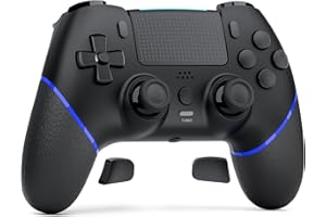 CHEREEKI Wireless Controller for PS4, with Hall Effect Joystick, 2 Macro Buttons, Vibration Feedback, Motion Sensor 1000 mAh 