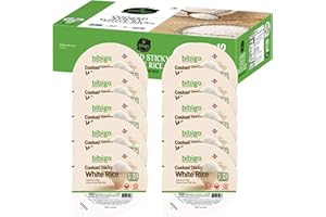 Bibigo Cooked Sticky White Rice, 7.4 oz 12 count
