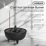Anbar Lotus Flower Incense Burner, Cast Iron for Sticks, Cones, Wax Melts view 4