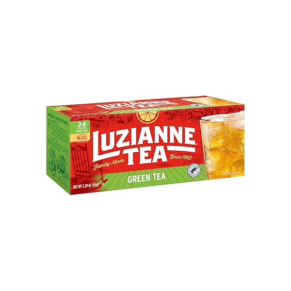 LUZIANNE GREEN TEA BAGS, FAMILY SIZE, 24CT BOX...