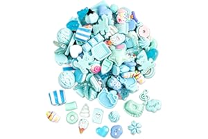 50pcs Slime Charms Mixed Set Flatback Beads Resin Kawaii Candy Charms for DIY Craft Supplies Scrapbooking Embellishments Maki