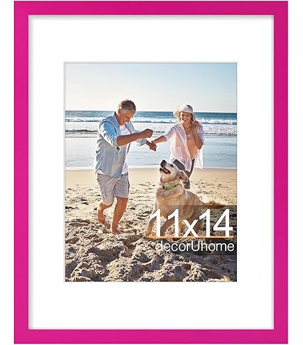 Amazon.com - Isaac Jacobs 5x7 Fuchsia Curved Deco Frame for