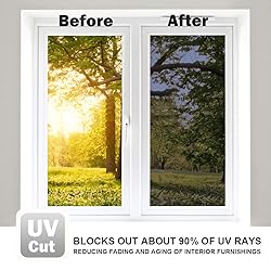 WPCTEV One Way Window Film Daytime Privacy Static