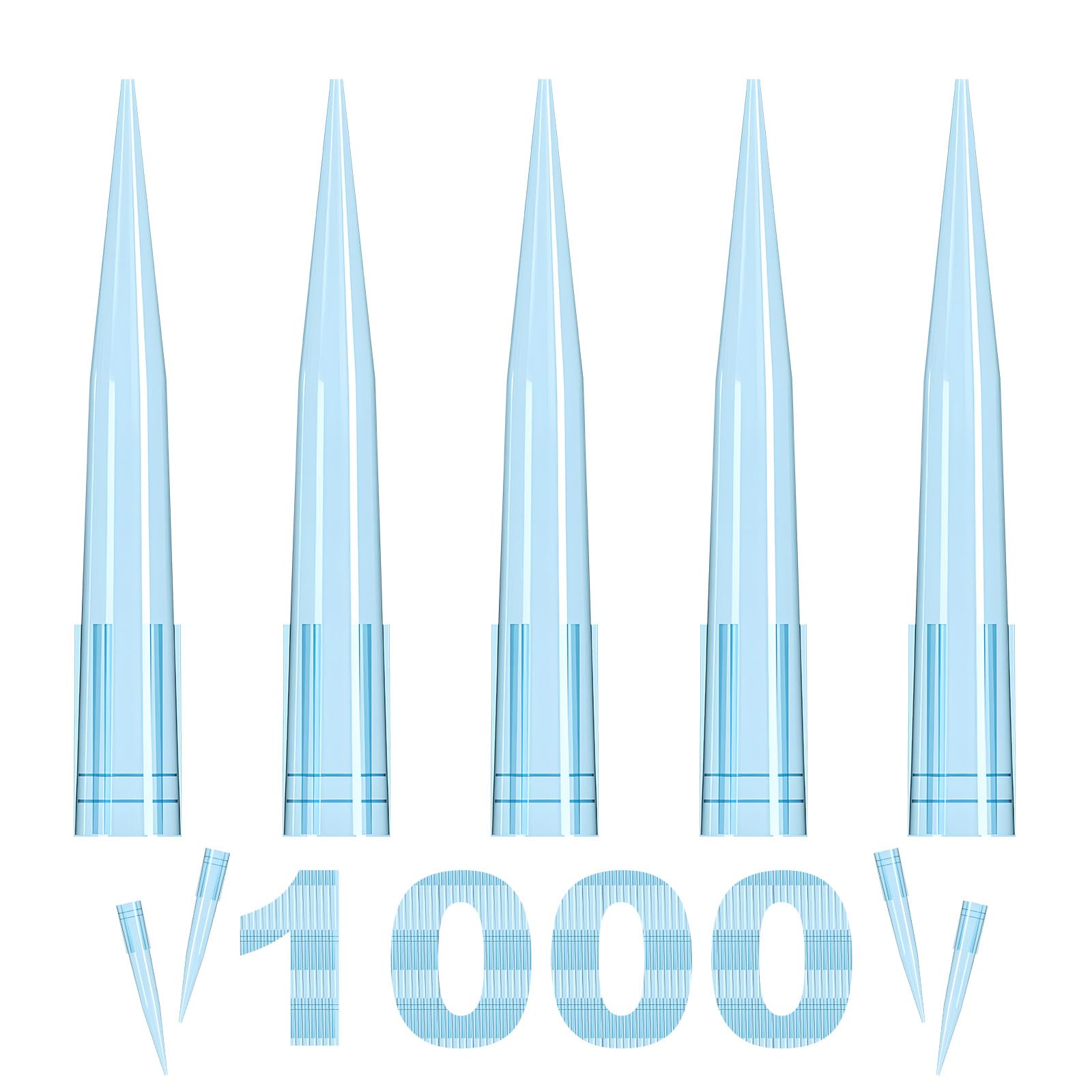 CryoKing 1000ul Pipette Tips, 100Pcs Universal 1ml