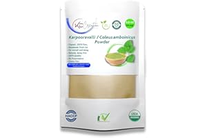 KC CREATIONS Organic Coleus Amboinicus Powder | Indian Borage | Plectranthus Amboinicus | Karpooravalli | Soup Mint |Spanish Thyme | Pure and Natural Powder 3.5oz