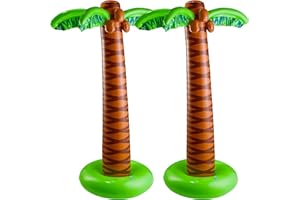 Kicko Inflatable Palm Tree, Pack of 2-66-Inch Giant Tropical Inflatable Trees - Hawaiian Party Decorations, Beach Luau, or Pool Decor - Fun Palm Tree Props for Birthday Parties and Outdoor Events