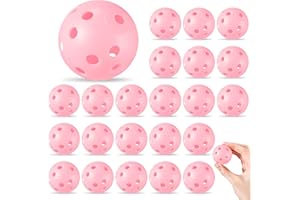 Lunmon 24 Pack Practice Golf Balls 42 mm Limited Flight Plastic Golf Training Airflow Hollow Ball for Driving Range Swing Practice Backyard Indoor Outdoor Home