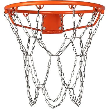 COSTWAY 46 Cm Basketball Replacement Net Goal Hoop Red | Red