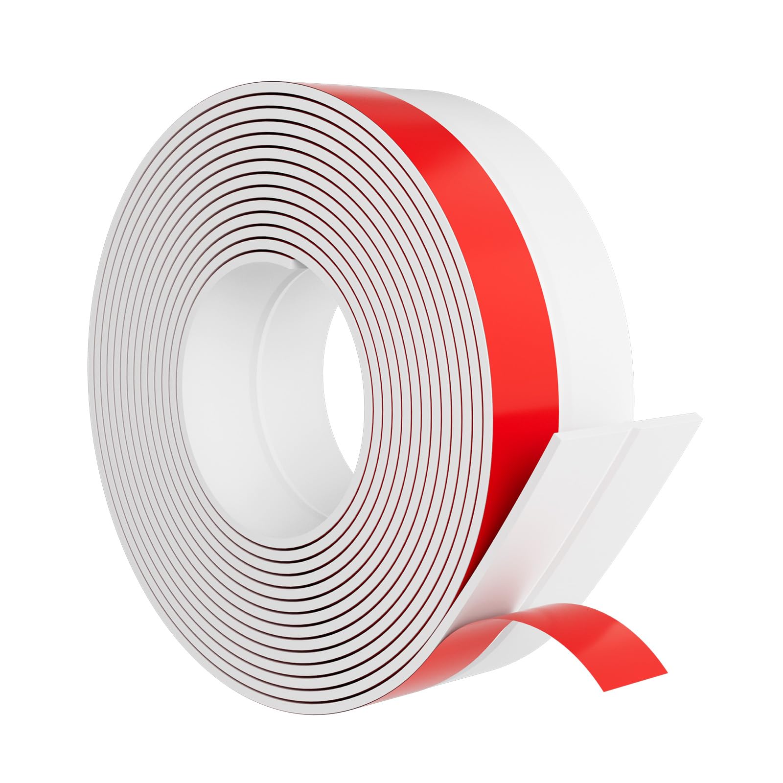 Photo 1 of Elvone Heavy-Duty 36 ft x 3 in Weather Stripping, Extra Thick 2mm Door Draft Stopper Silicone Seal Strip for House and Glass Shower Doors for Collision and Side Gaps of Door and Windows, White