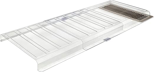Deflecto Furniture Deflector Air Vent Extender Linking Clips And Tape Included For Use With Floor Registers Up To 11 Wide Clear Ufad