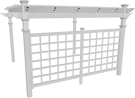 Amazon Com New England Arbors Va42076 12 Privacy Trellis White Garden Outdoor