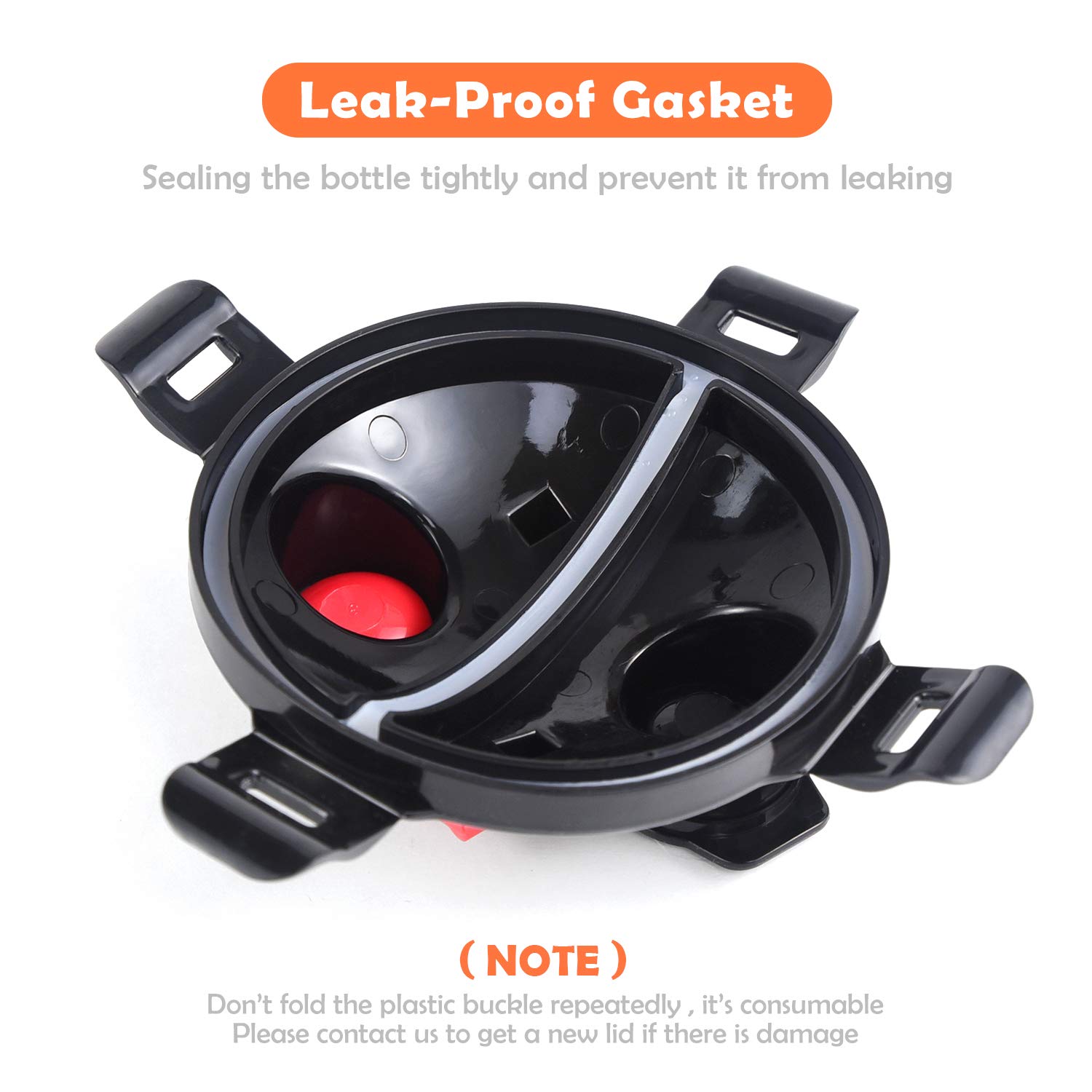 ZukoCert Dog Water Bottle Pet Food Container 2-in-1 with Collapsible Travel Dog Bowls Slow Feeder Outdoor Portable Dog Feeder Drinking Cup