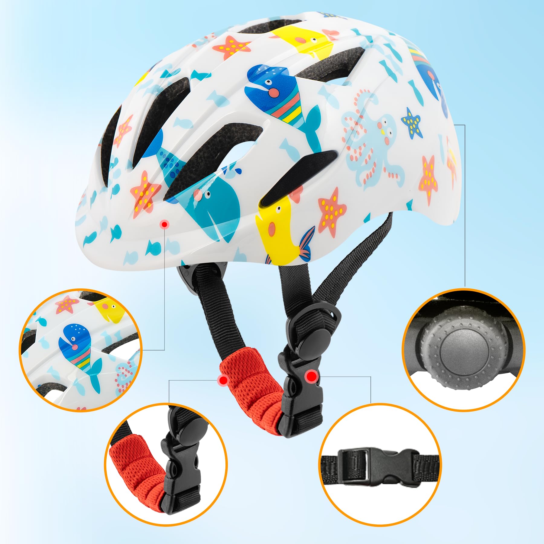 Bike Helmet Toddlers Kids 1-8 Year Old - Bicycle Skate Board Helmets Small Toddler Girls Boys 3-5 2-4 6-7 5-8 Years