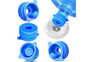 U-Goforst [4 PACK] 3 & 5 Gallon Water Jug Caps - 55mm Silicone Reusable Replacement Lids for Standard/Screw/Crown Tops | Leak-Proof & Non-Spill Design | Dispenser Replacement Lids