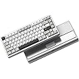 Womier RD75 Pro 75% Keyboard, Quick Release Wireless Aluminum Gaming Keyboard, QMK/VIA Tri-Mode Mechanical Key Board Custom Hot Swappable with RGB Creamy for Windows/Mac/PC - Silver
