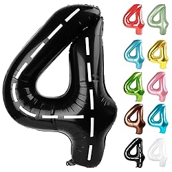 Race Car Number 4 Balloon 40 Inch, 4 Balloon