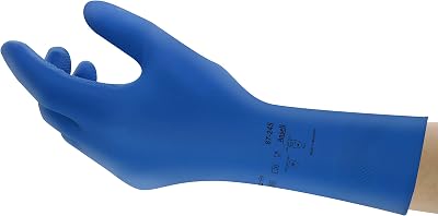 Ansell AlphaTec 87-245 Multipurpose Latex Gloves Long Cuff Chemical Food Safe