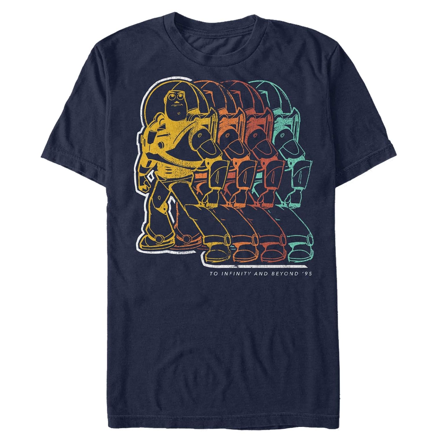 Toy Story Retro Buzz Lightyear Rainbow T Shirt 7714 Pilihax