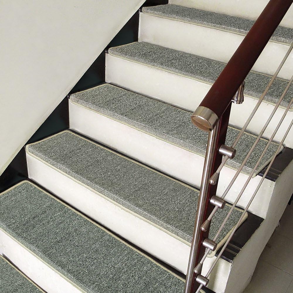 QFFL Solid Color / Velcro Simple Stair Mat / Creative Stairs Non-slip Mat/ Dust-proof Wear-resistant Step Mat (Color: 5) (A pack of 1 ) Staircase step mat ( Color : D-square , Size : 65*24cm )