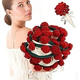 Crochet Flowers Rose Blanket Bouquet Knitted Throw Blanket for Couch Soft Summer Blanket Gifts for Women Home Decor (31IN)