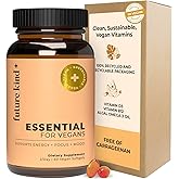 Future Kind 3 in 1 Daily Multivitamin - for Energy, Clarity, Active Wellness Support with B12, D3, and Algal Omega-3 - Essential Vegan Multivitamin for Women & Men - Tiny Citrus Softgels (60 Count)