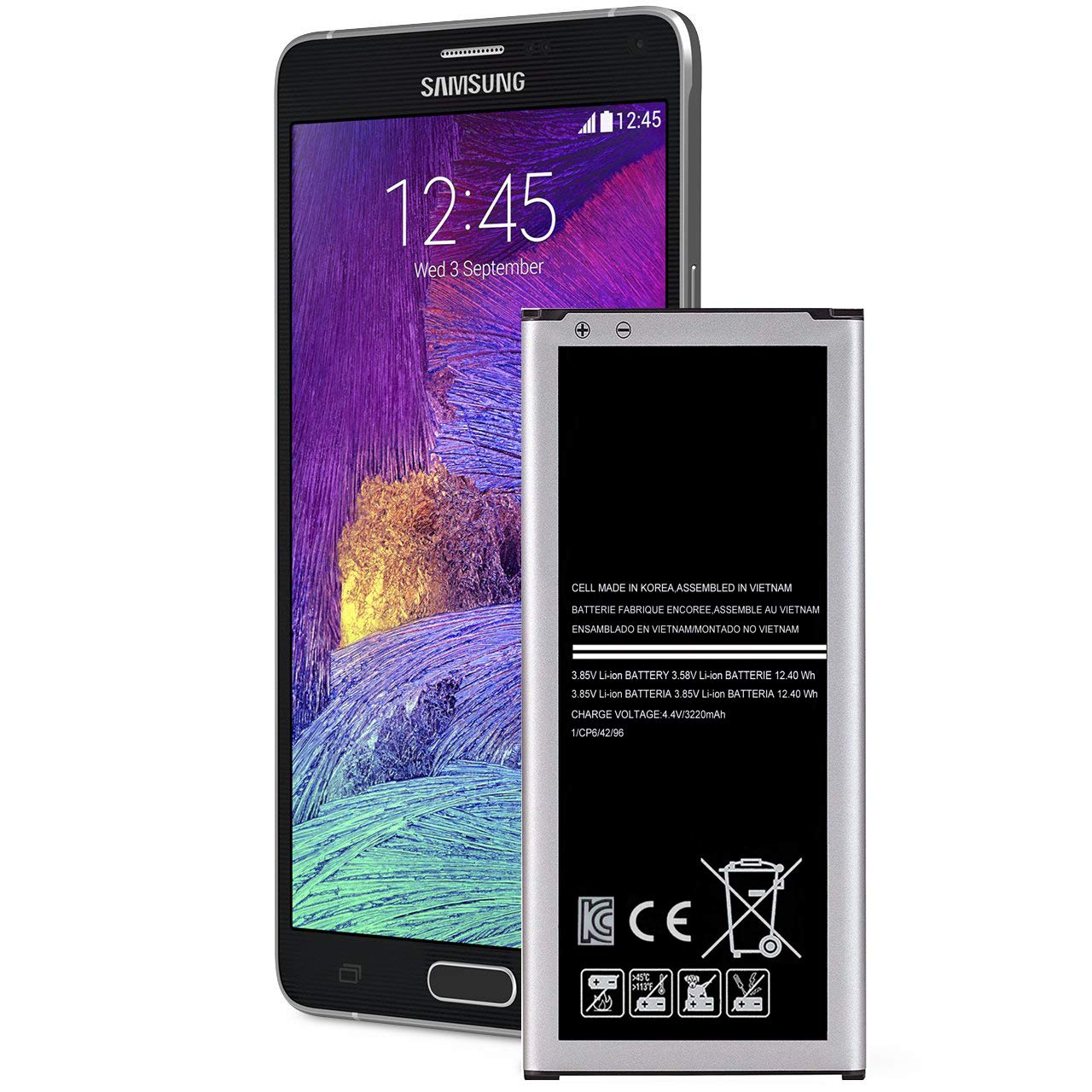 Galaxy Note 4 Battery,Cleantt 3220mAh Li-ion Replacement Battery for Samsung Galaxy Note 4 N910, N910U 4G LTE, N910V(Verizon), N910T(T-Mobile), N910A(AT&T), N910P(Sprint)[2 Years Warranty]