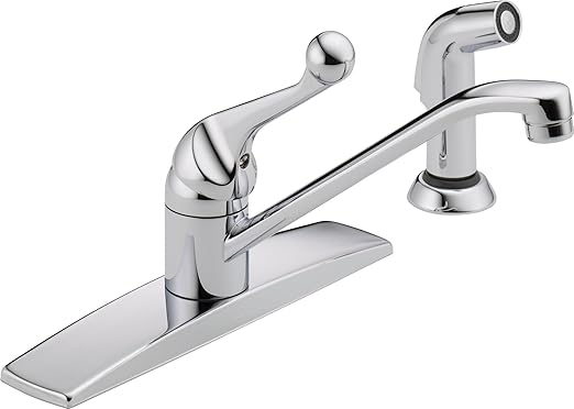 Delta Faucet Classic Single Handle Kitchen Sink Faucet With Side